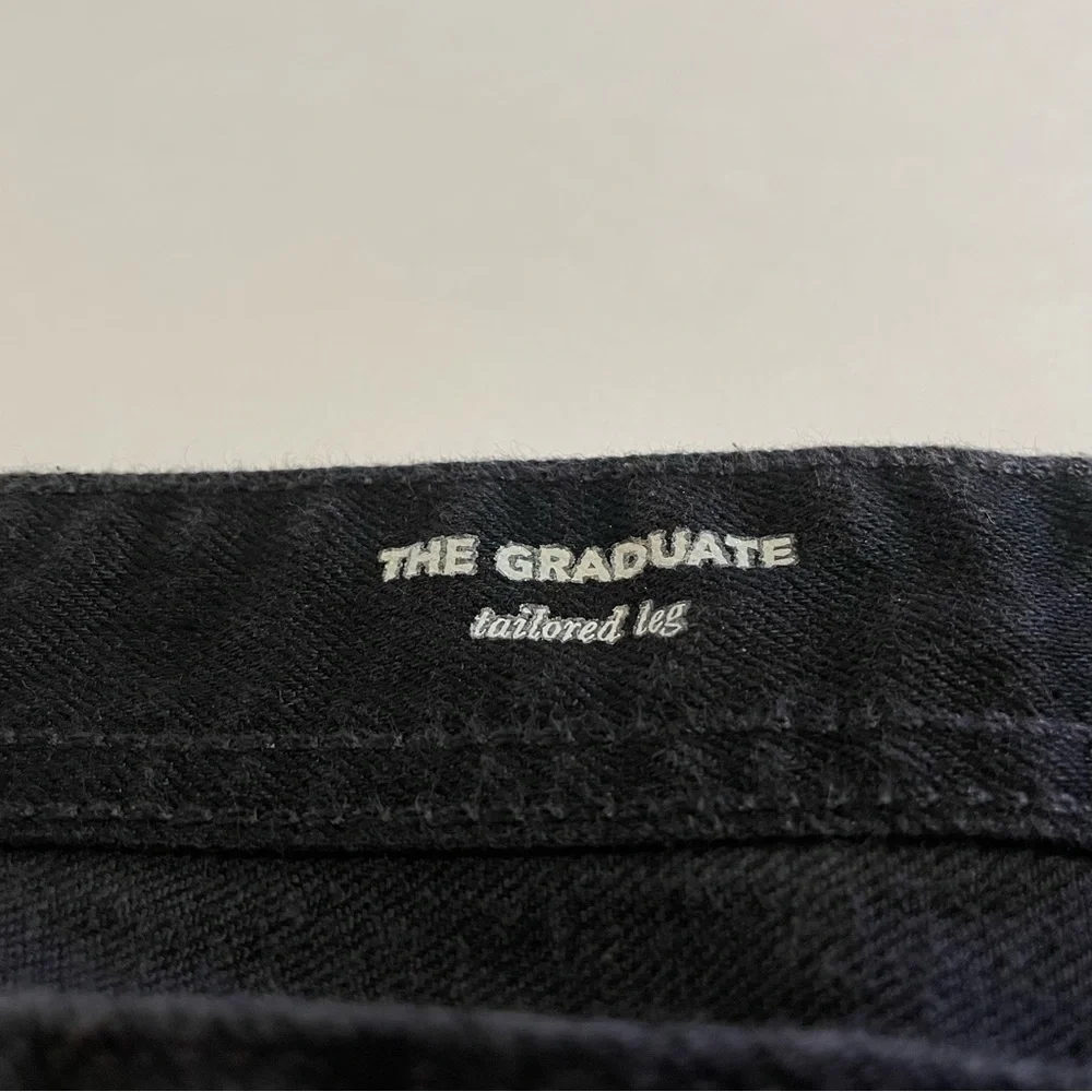 AG Adriano Goldschmied Men's The Graduate Tailored Leg Black Jeans Size 40R